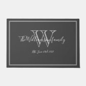 Het moderne Monogram - het Manuscript van de Naam  Deurmat (Voorkant)