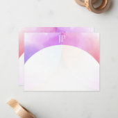 Het moderne Monogram van het Manuscript van de Sja Notitiekaartje (Voorkant / Achterkant in situ)