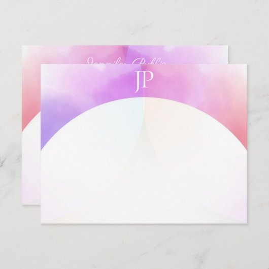 Het moderne Monogram van het Manuscript van de Sja Notitiekaartje (Voorkant / Achterkant)