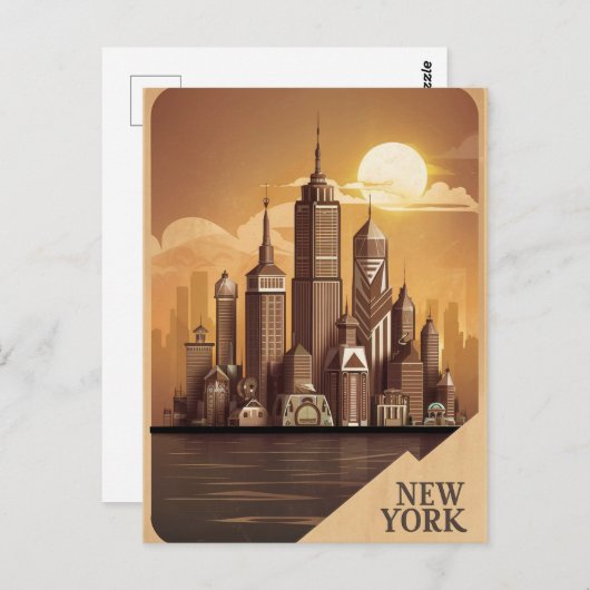 Het moderne New York Briefkaart (Voorkant / Achterkant)