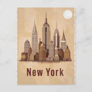 Het moderne New York Briefkaart