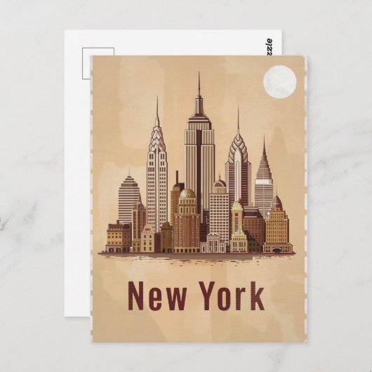 Het moderne New York Briefkaart (Voorkant / Achterkant)