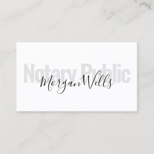 Het moderne Notarische Openbare Visitekaartje van  (Voorkant)