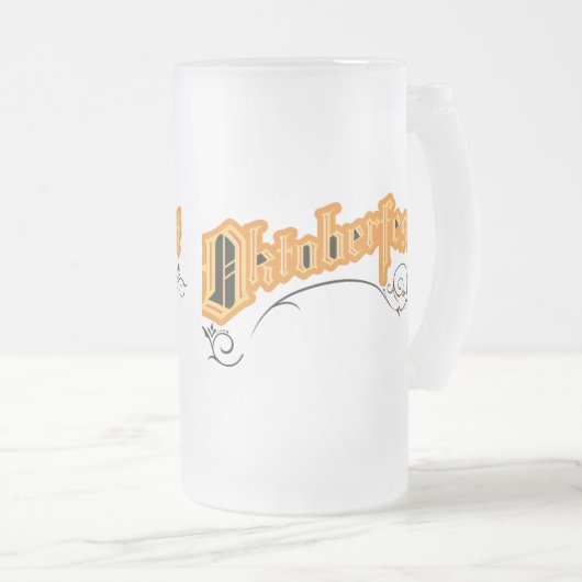 Het moderne Oktoberfest Matglas Bierpul (Voorkant rechts)