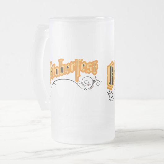 Het moderne Oktoberfest Matglas Bierpul (Voorkant links)