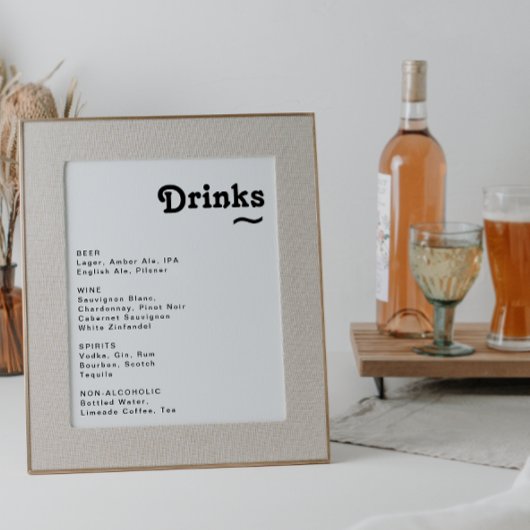 Het Moderne Onderteken van het Menu van het Berich Poster