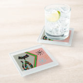 Het moderne onderzetter kunstgeschenk uit de midde glazen onderzetter (Schuin)