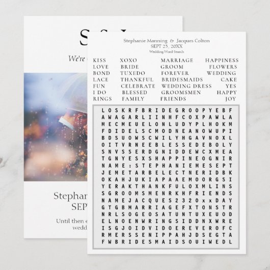 Het moderne Onderzoek van Word van het Bouw van de Kaart (Voorkant / Achterkant)