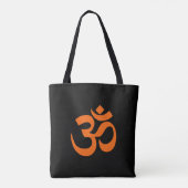 Het moderne Oranje OM Tote Bag (Achterkant)