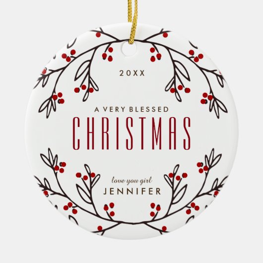 Het moderne Ornament van de Vakantie van de (Voorkant)