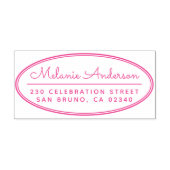 Het moderne Ovale Adres van de Terugkeer van de Na Zelfinktende Stempel (Design)