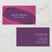 Het moderne Paarse Visitekaartje van de Technische (Voorkant / Achterkant)