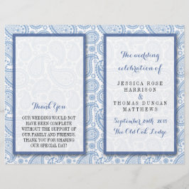 Het moderne Paisley Wedding Collectie - Blauw