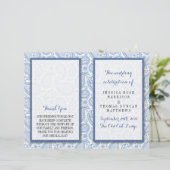 Het moderne Paisley Wedding Collectie - Blauw (Staand voorkant)