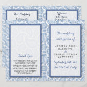 Het moderne Paisley Wedding Collectie - Blauw (Voorkant / Achterkant)