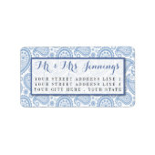Het moderne Paisley Wedding Collectie - Blauw Etiket (Voorkant)