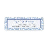 Het moderne Paisley Wedding Collectie - Blauw Etiket (Voorkant)