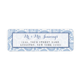 Het moderne Paisley Wedding Collectie - Blauw Etiket