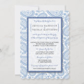 Het moderne Paisley Wedding Collectie - Blauw Kaart (Voorkant)