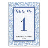 Het moderne Paisley Wedding Collectie - Blauw Kaart (Voorkant)