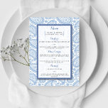Het moderne Paisley Wedding Collectie - Blauw Menu<br><div class="desc">Eenvoudig maar elegant, het moderne paisley bruiloft collectie is een verbluffend design met een mooie paisleydruk in een zachte blauwe en witte kleur, die perfect is voor elke moderne huwelijksfeestdag. Deze menukaarten kunnen voor je speciale gelegenheid worden gepersonaliseerd en maken het perfecte object voor je bruiloft, vrijgezellenfeest, verlovingsfeest, verjaardagsfeest en...</div>