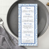 Het moderne Paisley Wedding Collectie - Blauw Menu
