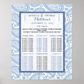 Het moderne Paisley Wedding Collectie - Blauw Poster (Voorkant)