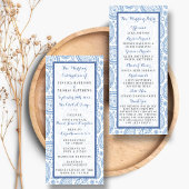 Het moderne Paisley Wedding Collectie - Blauw Programmakaart