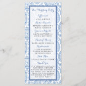 Het moderne Paisley Wedding Collectie - Blauw Programmakaart (Achterkant)