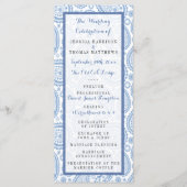 Het moderne Paisley Wedding Collectie - Blauw Programmakaart (Voorkant)