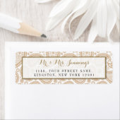 Het moderne Paisley Wedding Collectie - Bruin Etiket (Insitu)