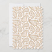 Het moderne Paisley Wedding Collectie - Bruin Kaart (Achterkant)