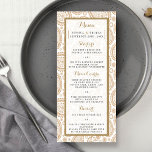 Het moderne Paisley Wedding Collectie - Bruin Menu<br><div class="desc">Eenvoudig maar elegant, het moderne paisley bruiloft collectie is een verbluffend design met een mooie paisleydruk in een zacht bruine en witte kleur, die perfect is voor elke moderne huwelijksfeestdag. Deze menukaarten kunnen voor je speciale gelegenheid worden gepersonaliseerd en maken het perfecte object voor je bruiloft, vrijgezellenfeest, verlovingsfeest, verjaardagsfeest en...</div>