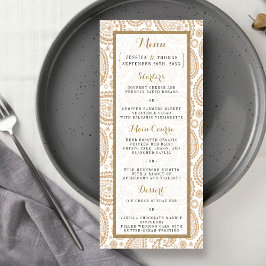 Het moderne Paisley Wedding Collectie - Bruin Menu