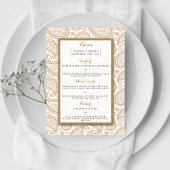 Het moderne Paisley Wedding Collectie - Bruin Menu