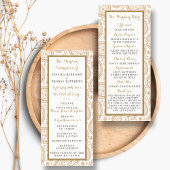Het moderne Paisley Wedding Collectie - Bruin Programmakaart