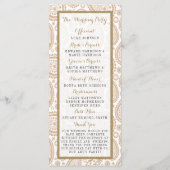 Het moderne Paisley Wedding Collectie - Bruin Programmakaart (Achterkant)