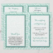 Het moderne Paisley Wedding Collectie - Groen (Voorkant / Achterkant)