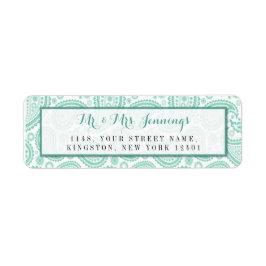 Het moderne Paisley Wedding Collectie - Groen Etiket