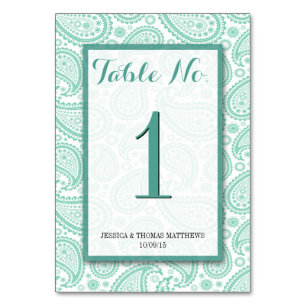 Het moderne Paisley Wedding Collectie - Groen Kaart