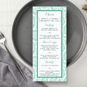 Het moderne Paisley Wedding Collectie - Groen Menu