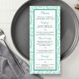 Het moderne Paisley Wedding Collectie - Groen Menu