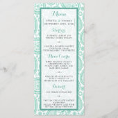 Het moderne Paisley Wedding Collectie - Groen Menu (Voorkant)