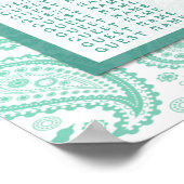 Het moderne Paisley Wedding Collectie - Groen Poster (Hoek)