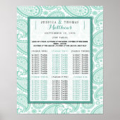Het moderne Paisley Wedding Collectie - Groen Poster (Voorkant)
