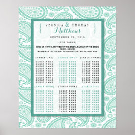 Het moderne Paisley Wedding Collectie - Groen Poster