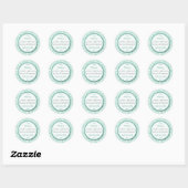 Het moderne Paisley Wedding Collectie - Groen Ronde Sticker (Vel)