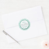 Het moderne Paisley Wedding Collectie - Groen Ronde Sticker (Envelop)