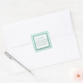 Het moderne Paisley Wedding Collectie - Groen Vierkante Sticker (Envelop)