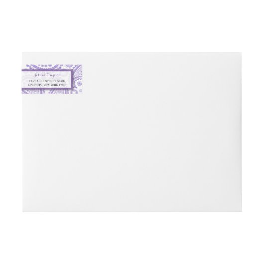 Het moderne Paisley Wedding Collectie - Paars (Voorkant)